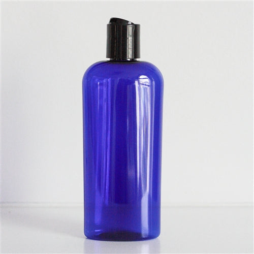 8 oz. Cobalt Blue PET Cosmo Bottle with 24/410 Neck (Cap Sold