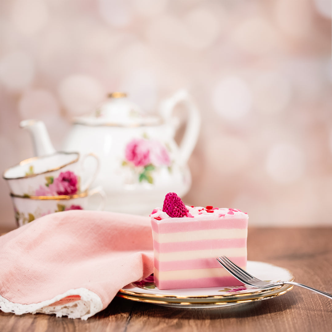 7 Layer Strawberry Soap Cake