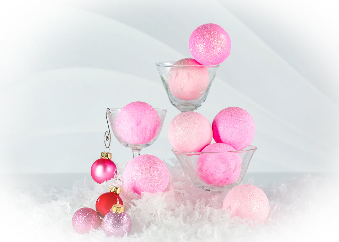 Dusted Cranberry Bath Bombs