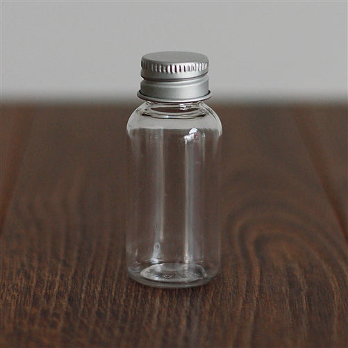 1 oz Clear Boston Round with Aluminum Cap