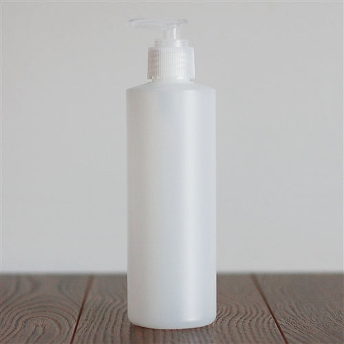 250 ml Natural HDPE Cylinder with Pump - Natural