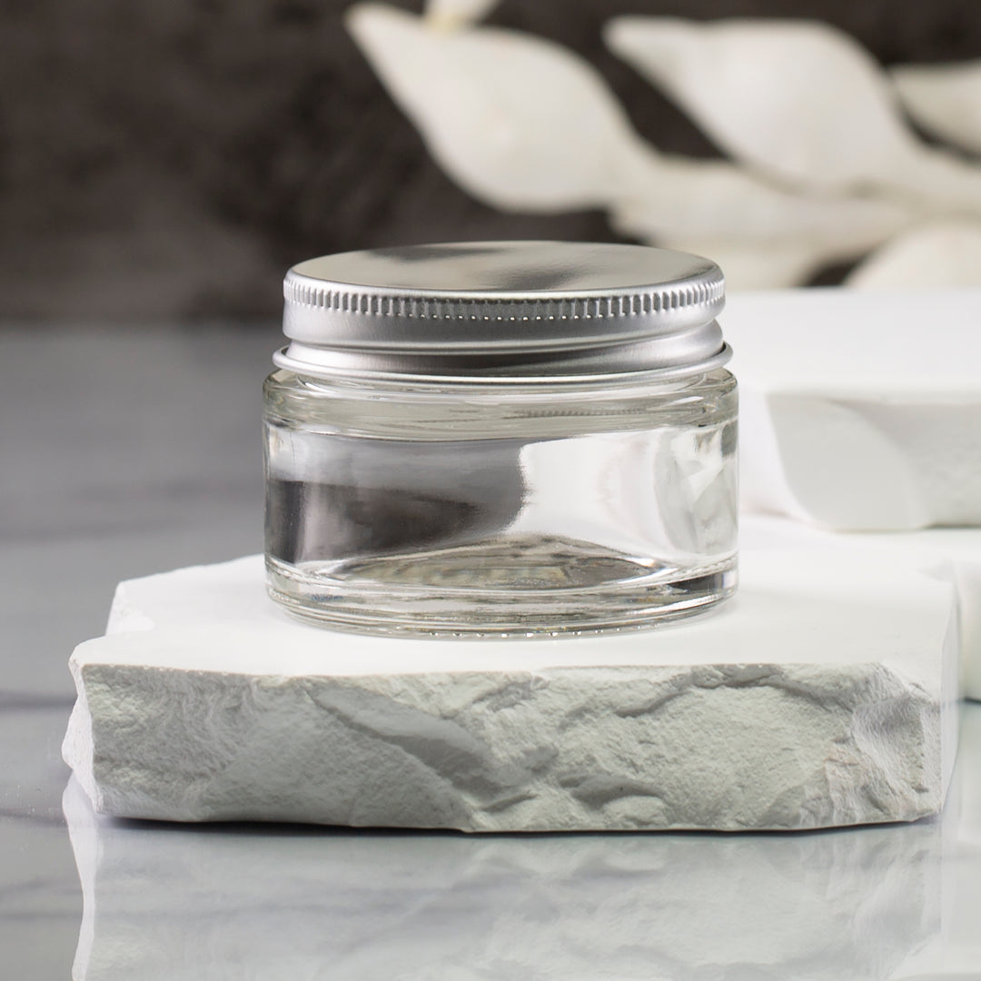 1 oz Clear Glass Jar with 48-400 Neck