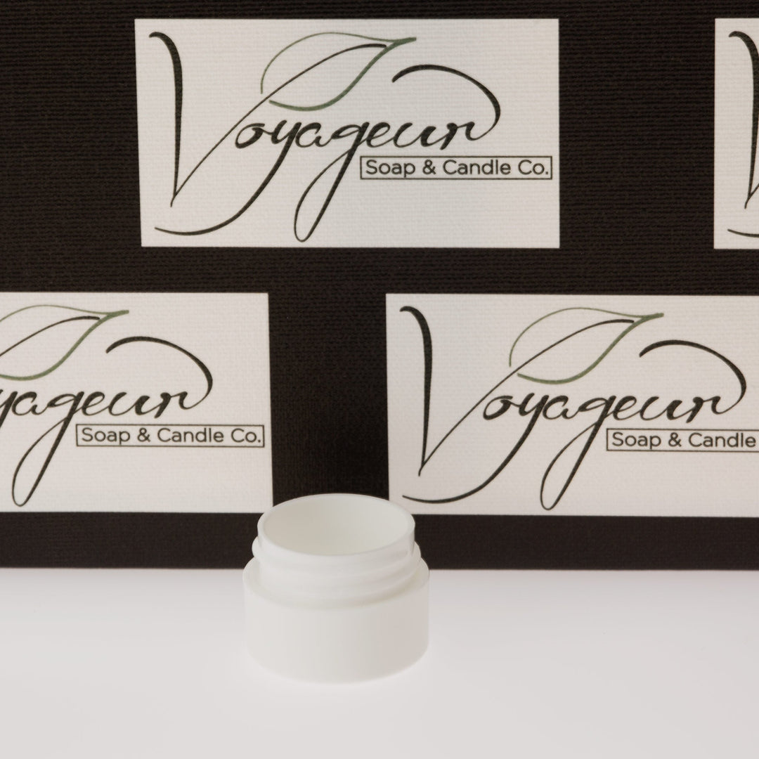 .25 oz / 7.5 ml White Lip Balm Jar with No Closure