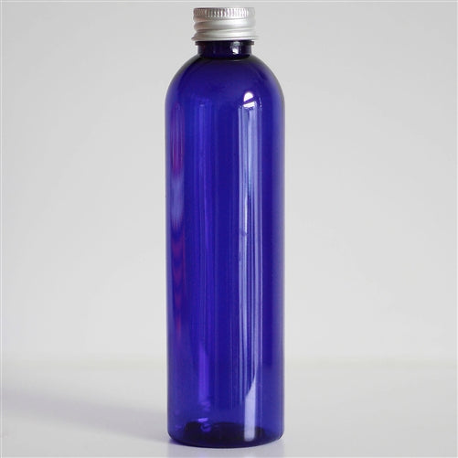 8 oz Blue PET Bullet with Aluminum Cap