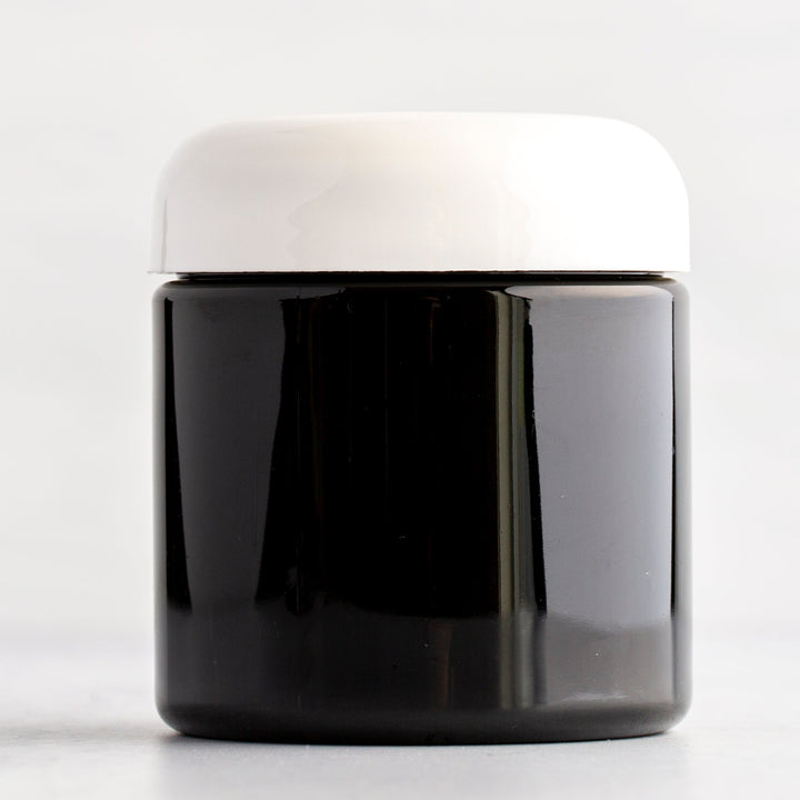 4 oz Black Straight Sided Jar with 58-400 Neck