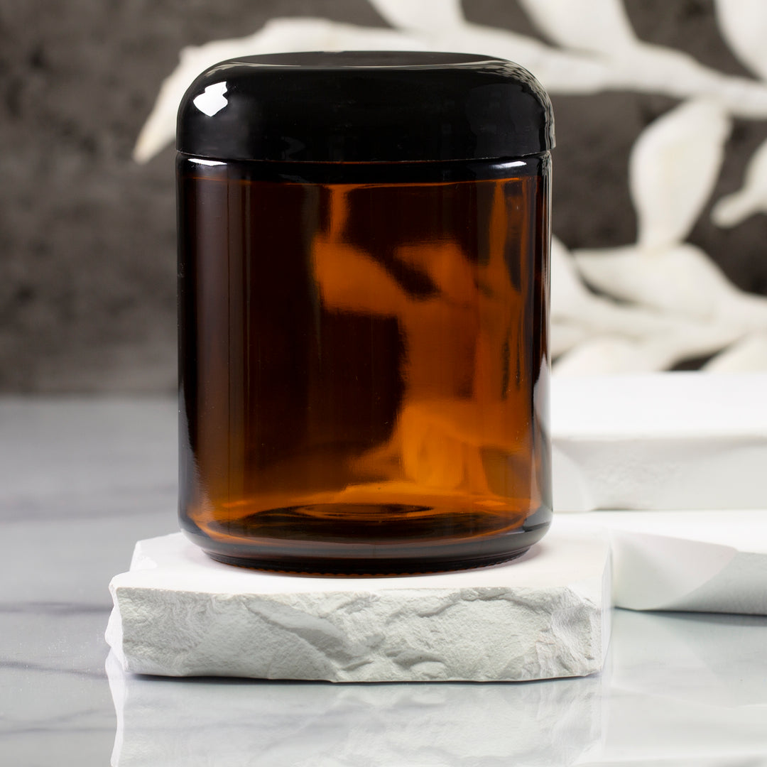 8 oz Amber Glass Jar with 70-400 Neck