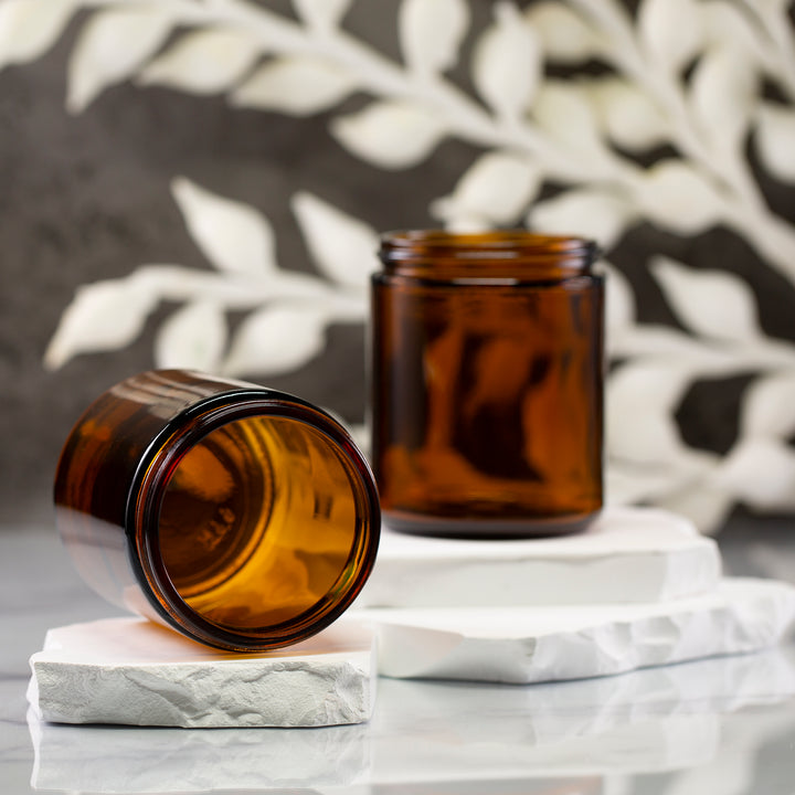 8 oz Amber Glass Jar with 70-400 Neck