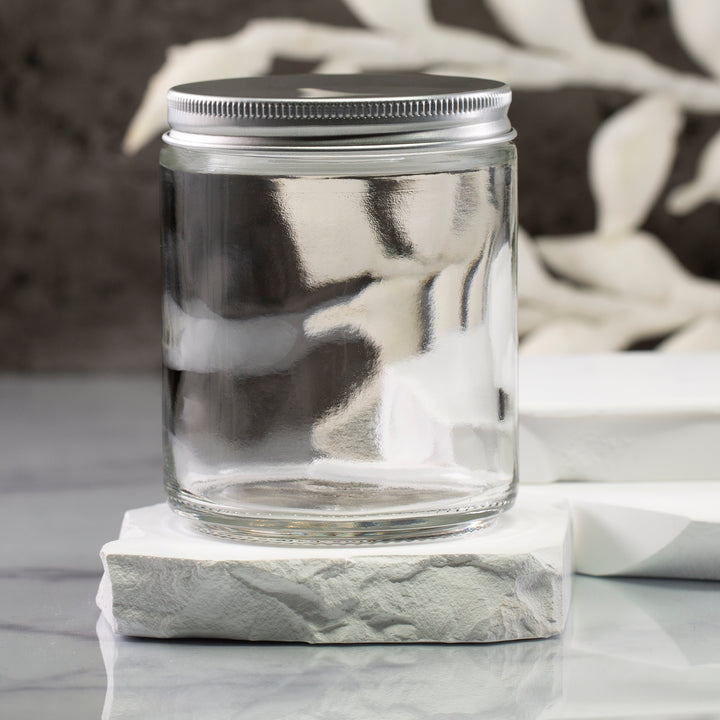 8 oz Clear Glass Jar with 70-400 Neck