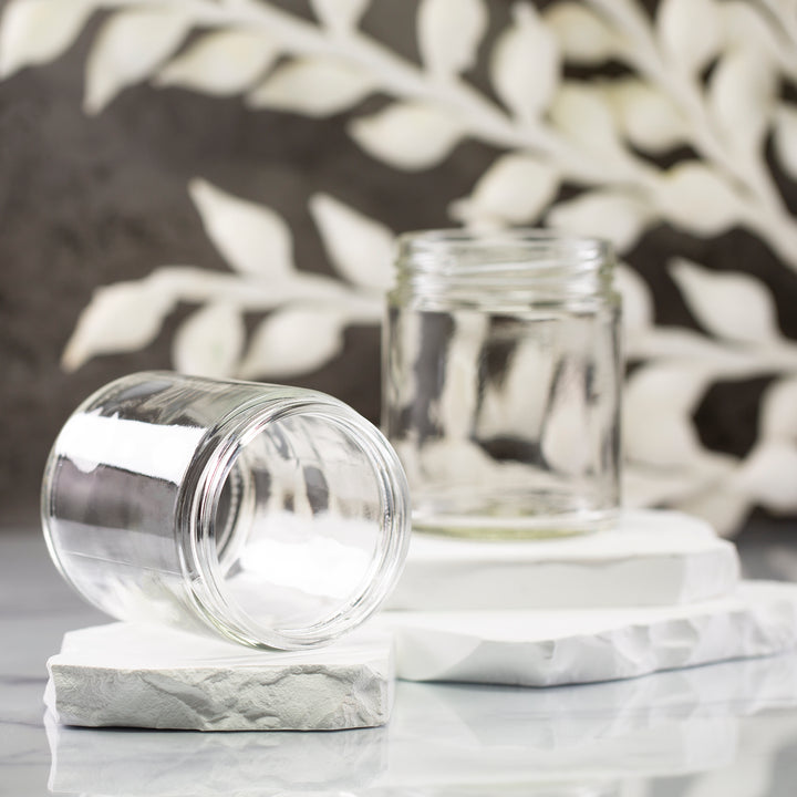 8 oz Clear Glass Jar with 70-400 Neck