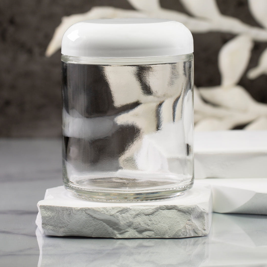 8 oz Clear Glass Jar with 70-400 Neck