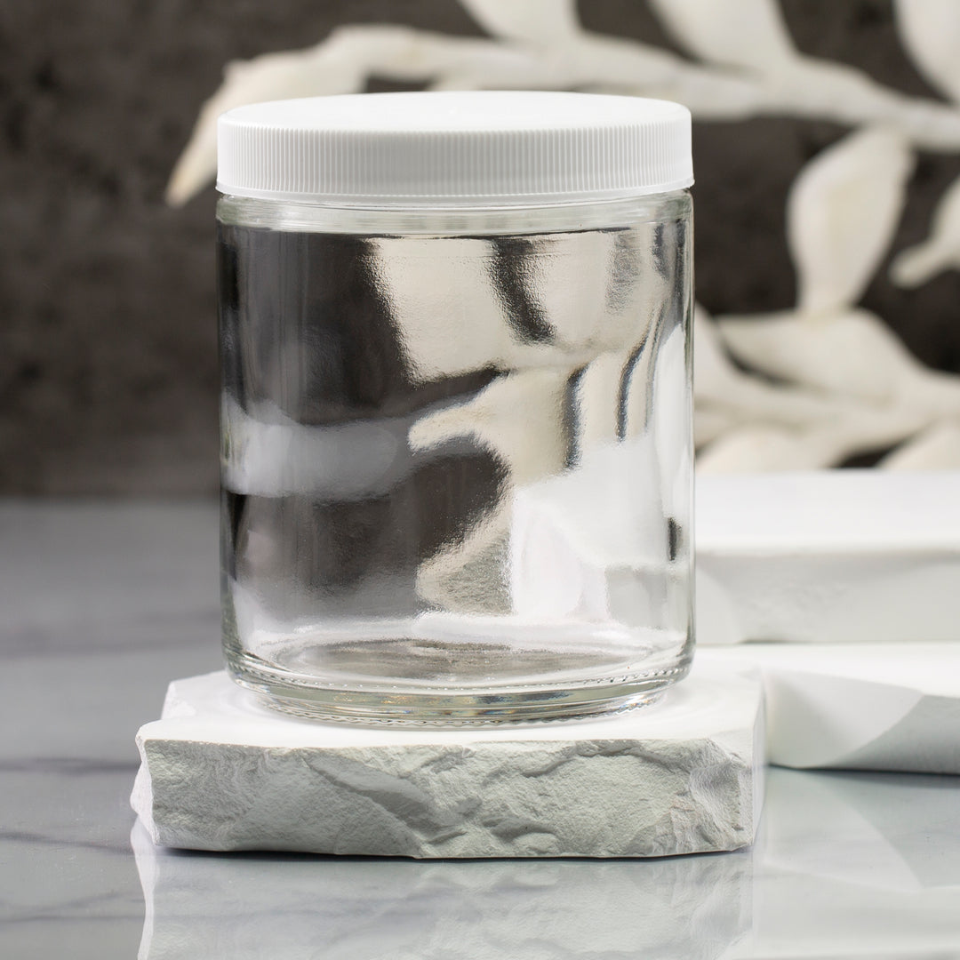 8 oz Clear Glass Jar with 70-400 Neck