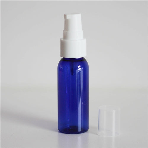 1 oz Blue Bullet with Treatment Pump - White