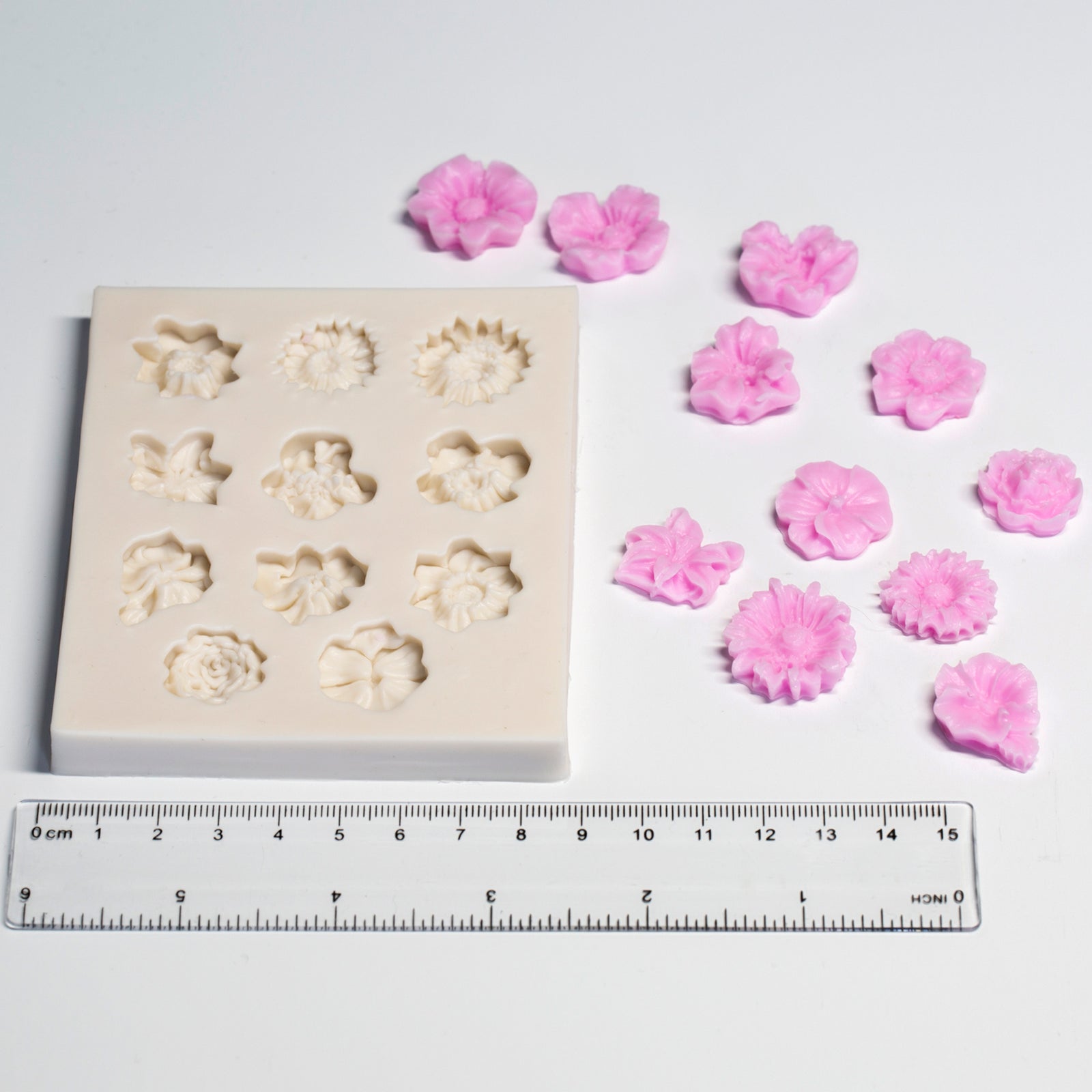 Flowers Embed Silicone Mold - 11 Cavity