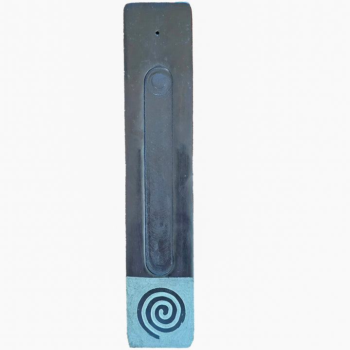 Soapstone Flat Rectangle Incense Holder - Spiral