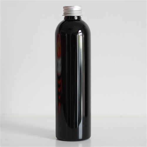 8 oz Black PET Bullet With Aluminum Cap