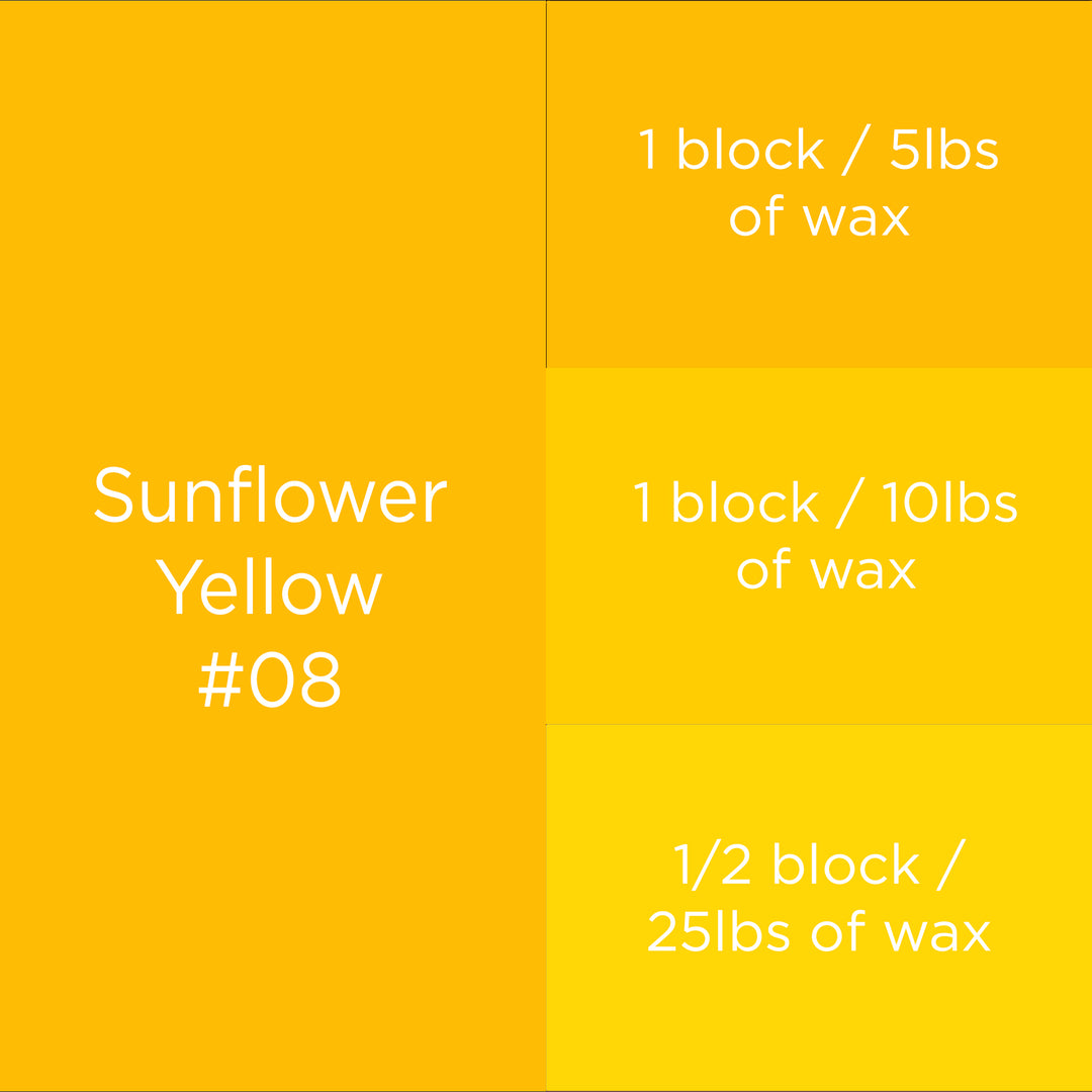 #08 Sunflower Yellow Candle Dye Block