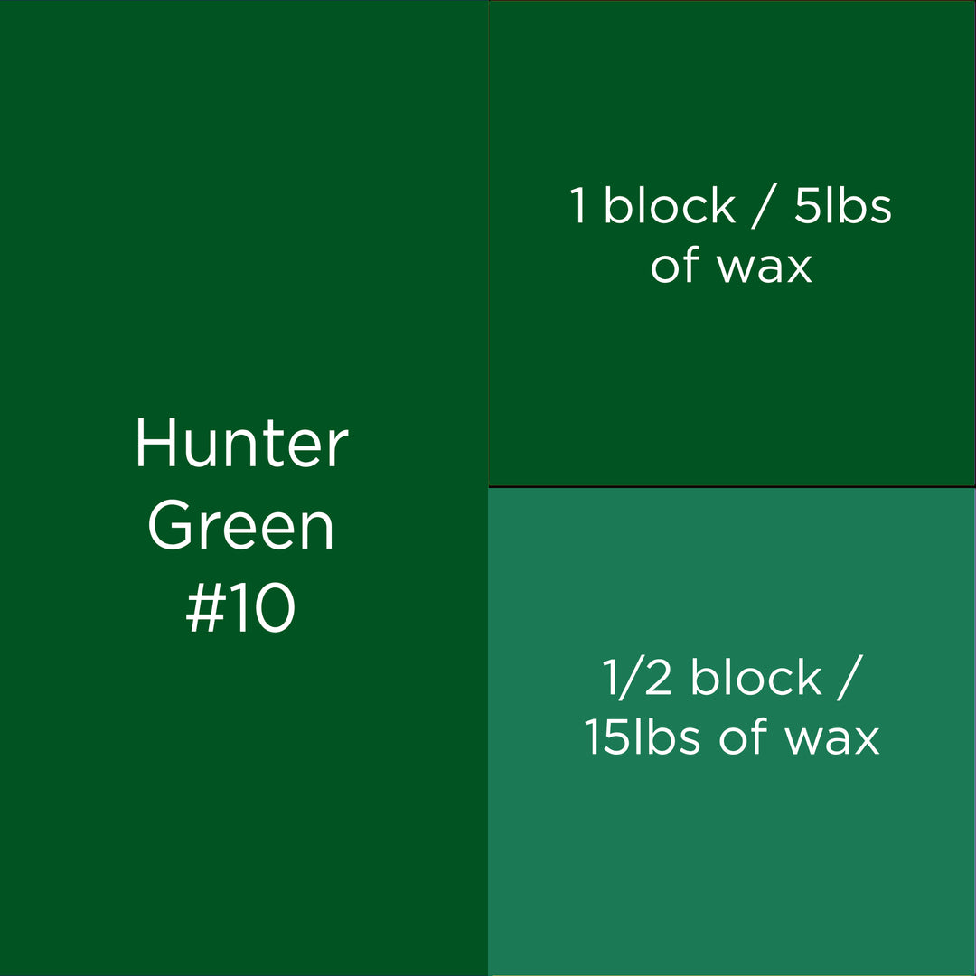 #10 Hunter Green Candle Dye Block