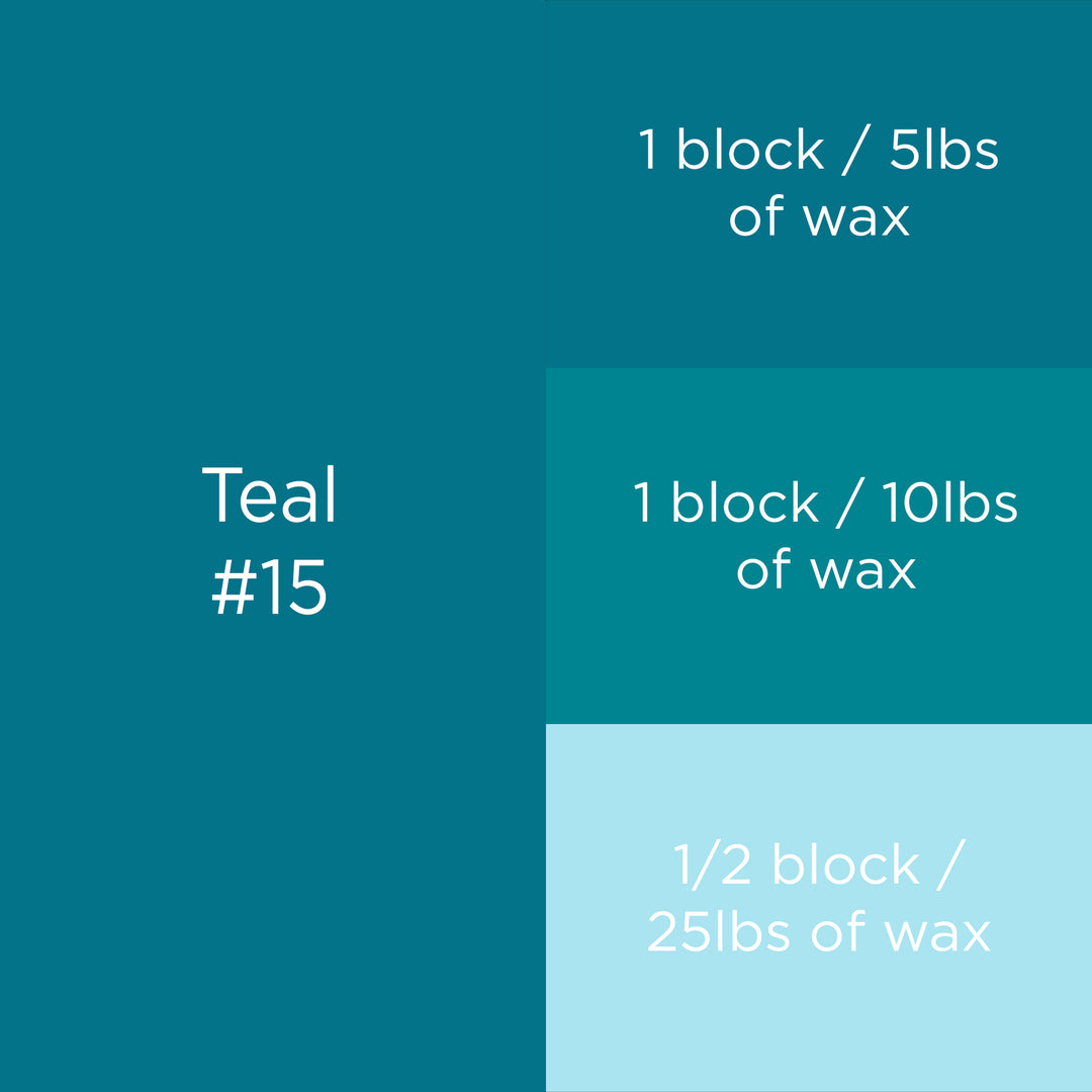 #15 Teal Candle Dye Block