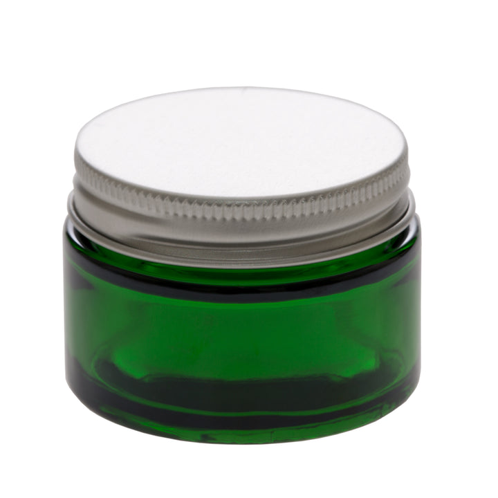 1 oz Green Glass Jar with 48-400 Aluminum Cap