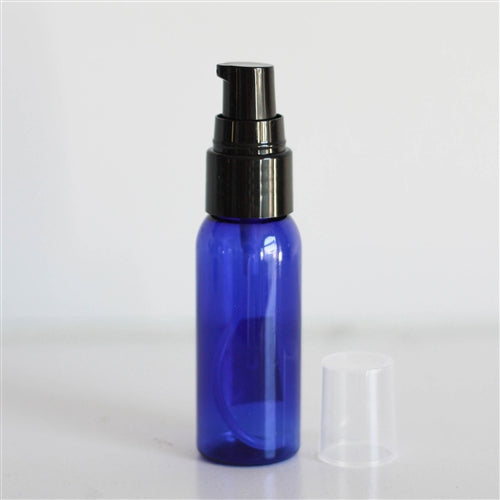 1 oz Blue Bullet with Treatment Pump - Black