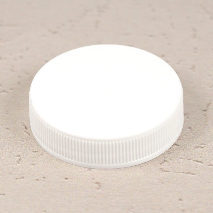 45-400 White Ribbed Screw Cap with PS-22 Liner