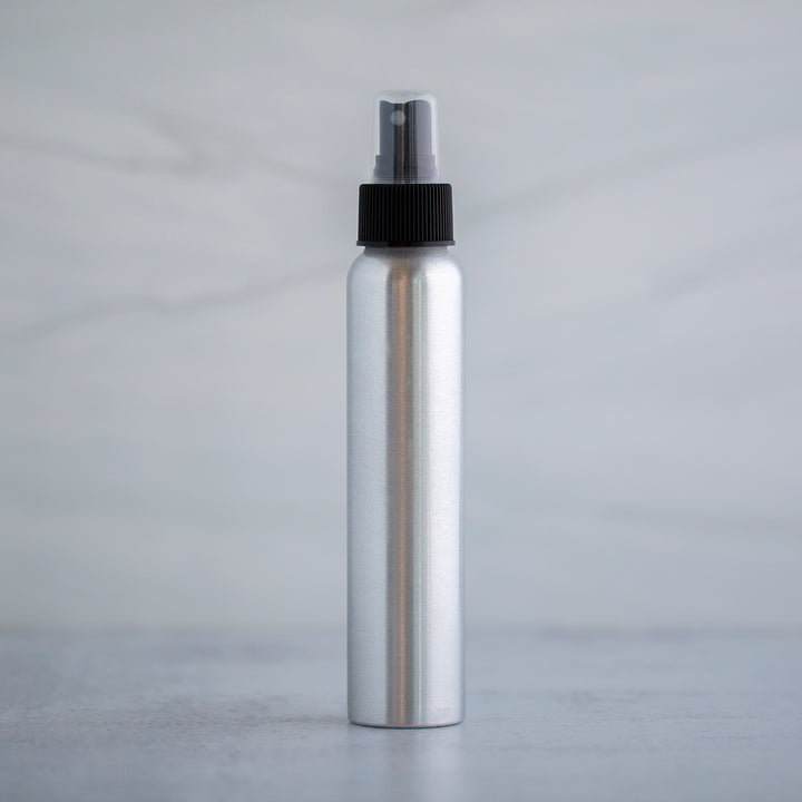 120 ml Aluminum Bottle with Black Mister