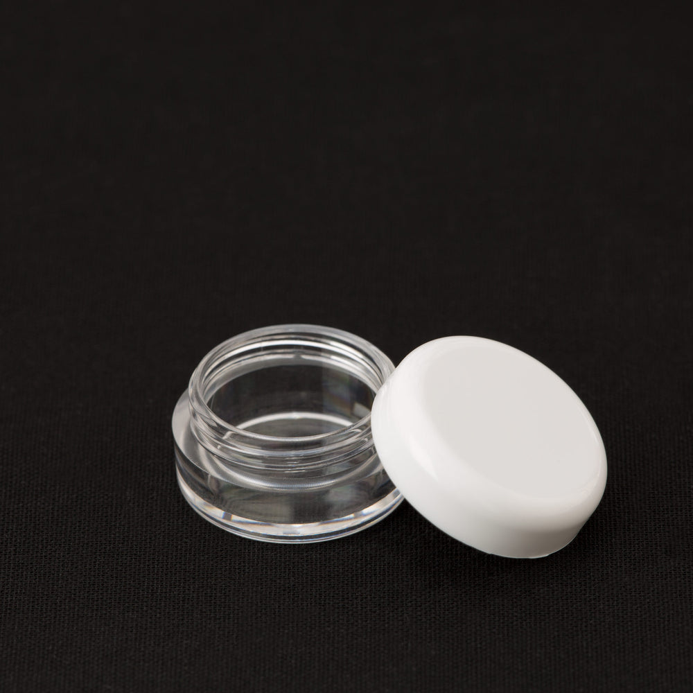 5 ml Clear Sampler Jar with White Lid