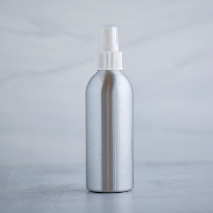 180 ml Aluminum Bottle with White Mister