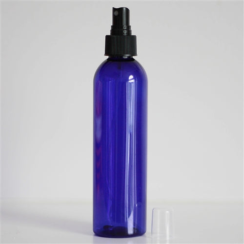 8 oz Blue PET Bullet with Mister - Black