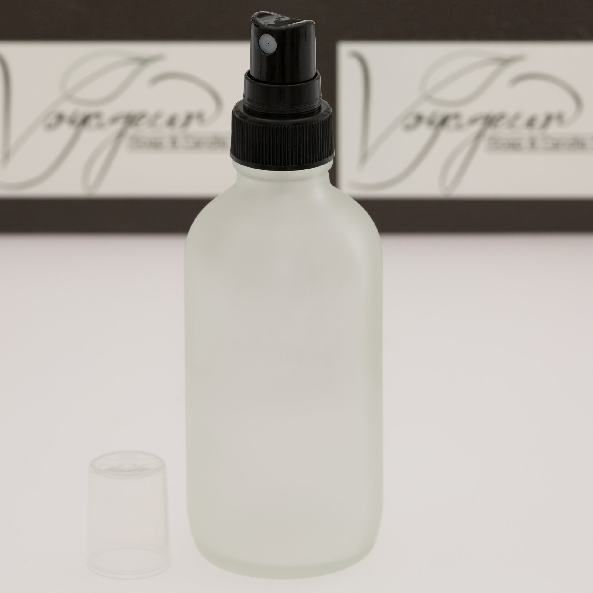 4 oz Frosted Glass Spray Bottles, Wholesale Packaging