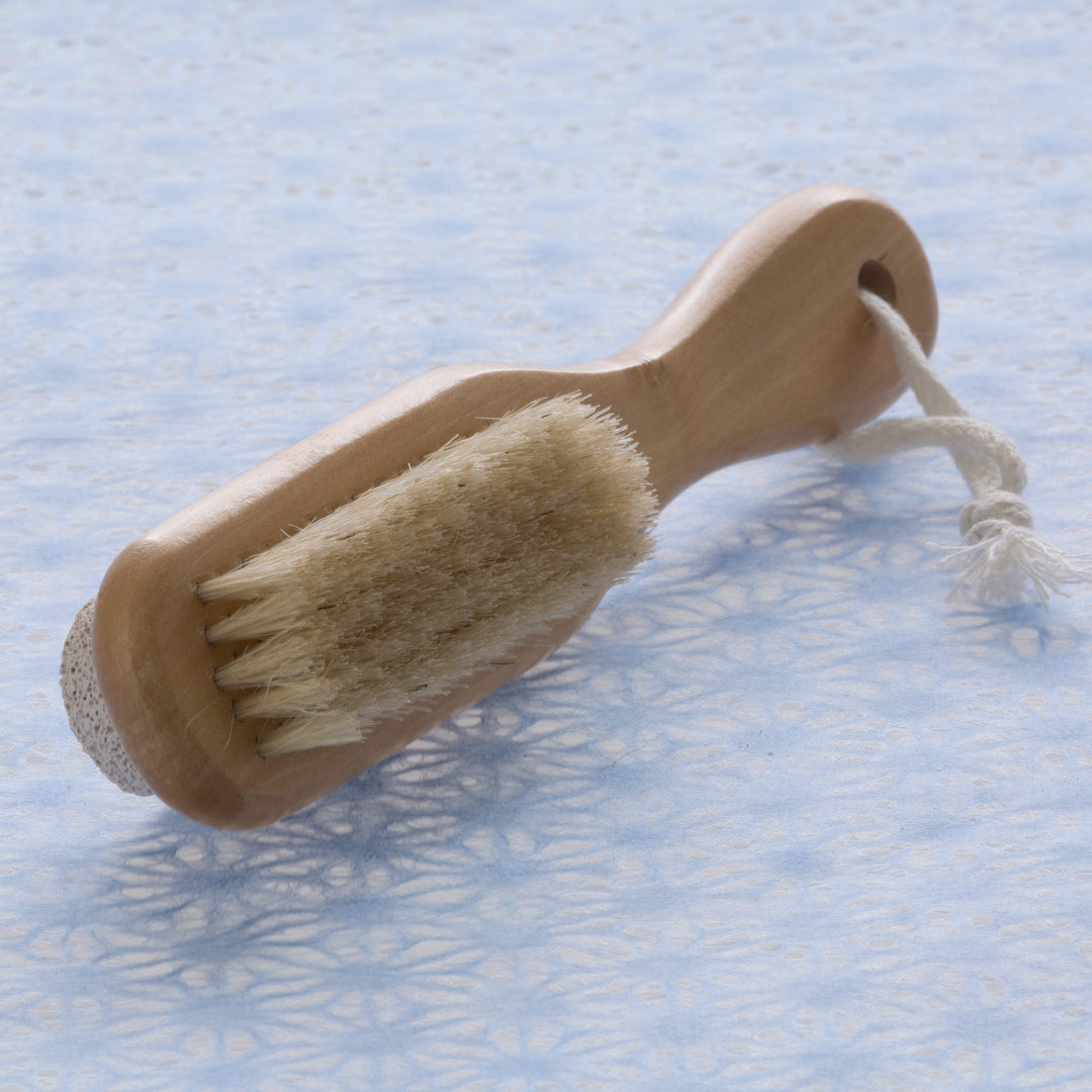 Wooden Nail Brush with Pumice Stone